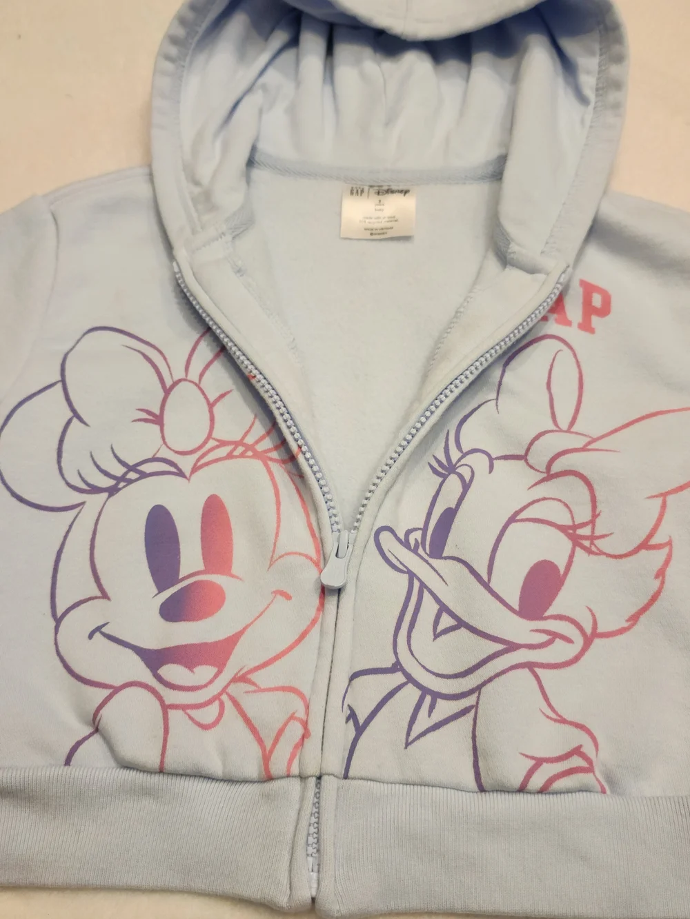 Disney GAP Girls 3T Hooded Zip Up Fleece Lined Swearshirt [V2]